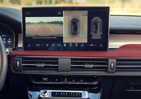 The large center touchscreen of a 2023 Lincoln Corsair® SUV is shown. | North Park Lincoln at Dominion in San Antonio TX